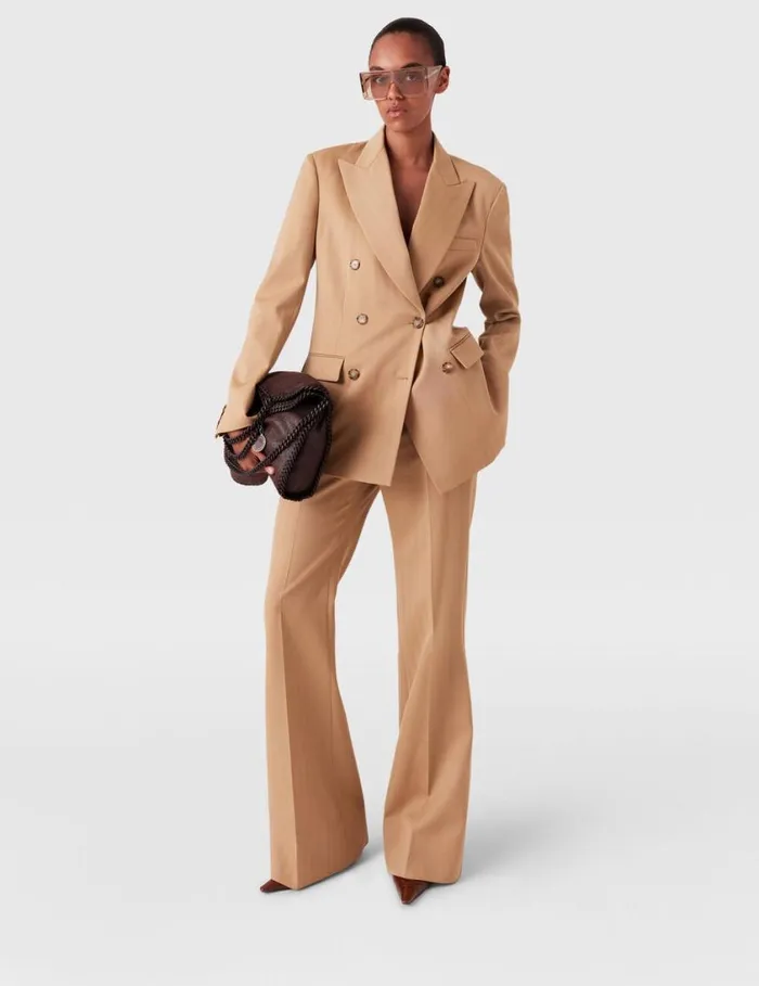 Women LowRise Striped Flared Pants Biscuit Stella McCartney Pants And Shorts Women LowRise Striped Flared Pants Biscuit Stella McCartney Pants And Shorts