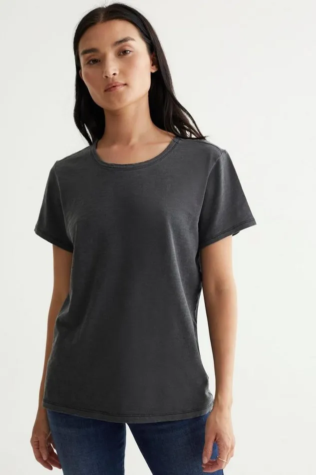 Women Lucky Brand All Tops Classic Crew Jet Black