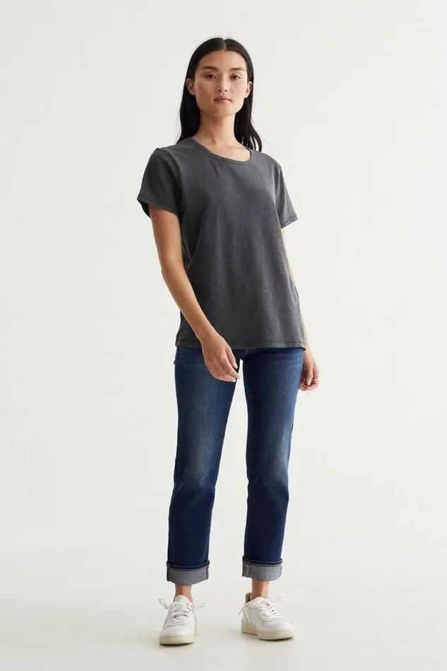 Women Lucky Brand All Tops Classic Crew Jet Black