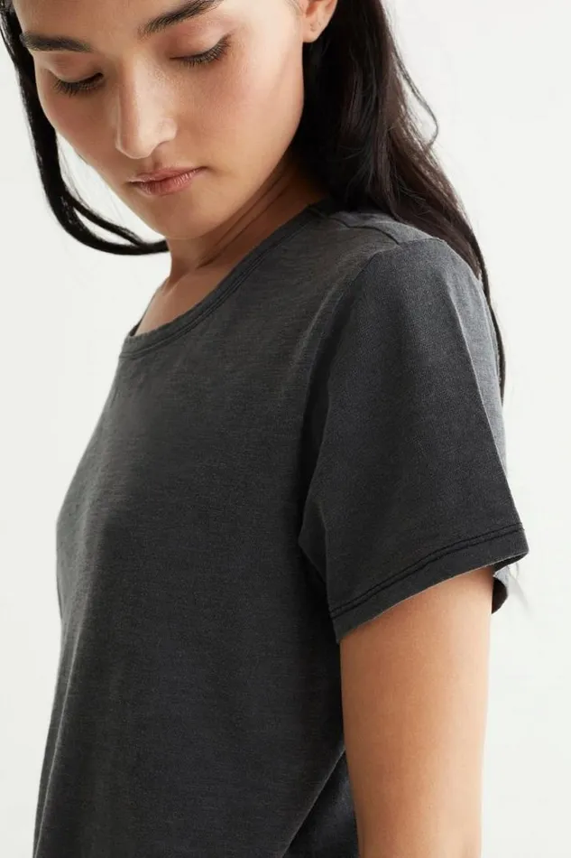 Women Lucky Brand All Tops Classic Crew Jet Black