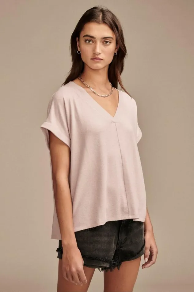 Women Lucky Brand All Tops Cloud Jersey V Neck Tee Fawn