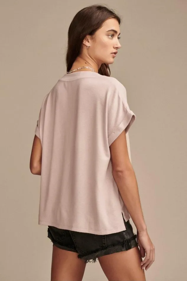 Women Lucky Brand All Tops Cloud Jersey V Neck Tee Fawn