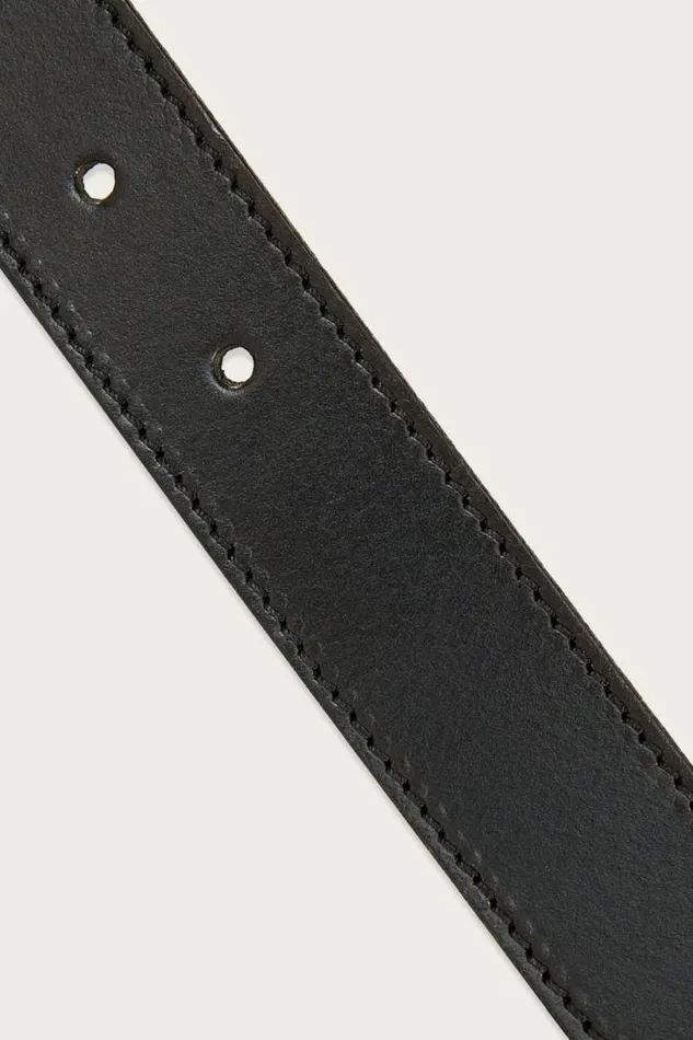 Women Lucky Brand Belts Leather Belt With Double Ring Buckle Black Women Lucky Brand Belts Leather Belt With Double Ring Buckle Black