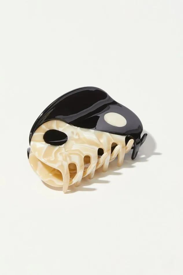 Women Lucky Brand Hair Accessories Yin Yang Claw Clip Black