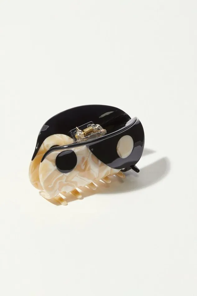 Women Lucky Brand Hair Accessories Yin Yang Claw Clip Black Women Lucky Brand Hair Accessories Yin Yang Claw Clip Black