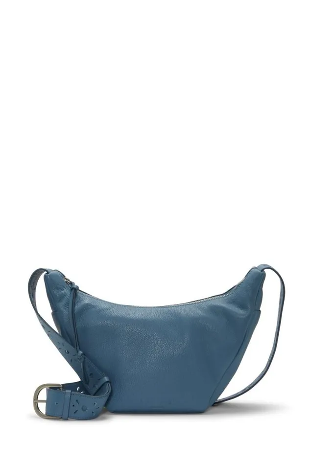 Women Lucky Brand Handbags Lara Leather Crossbody Open Blueturquoise