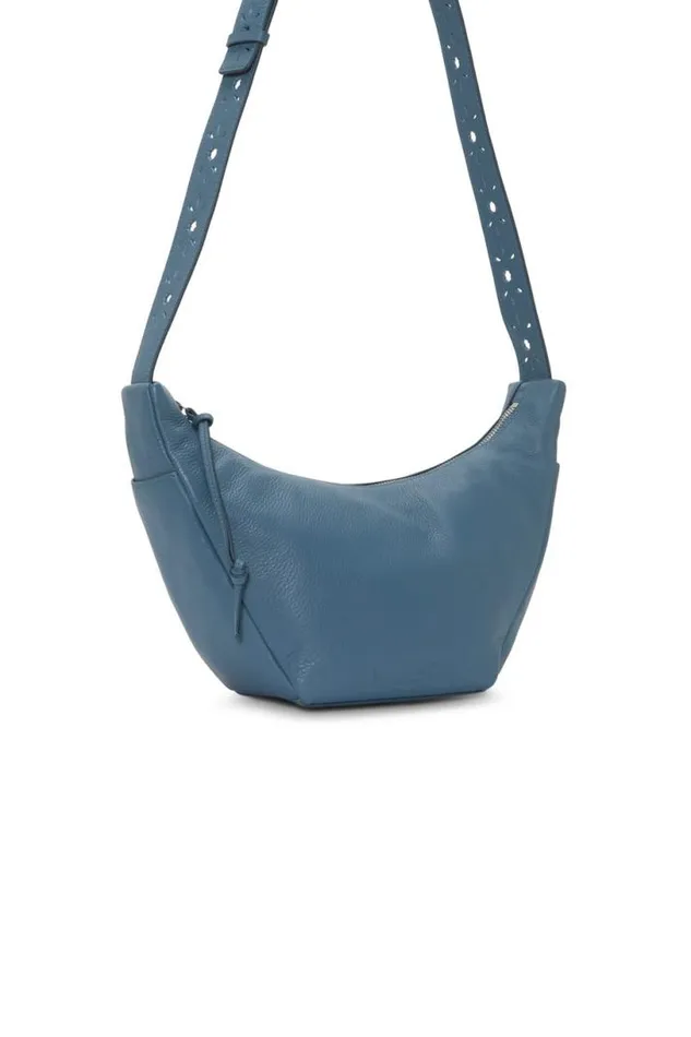 Women Lucky Brand Handbags Lara Leather Crossbody Open Blueturquoise