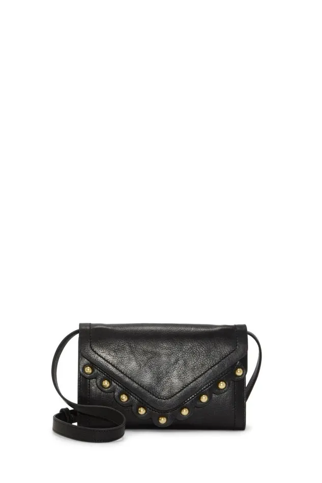 Women Lucky Brand Handbags Ruth Scalloped Crossbody Bag Black