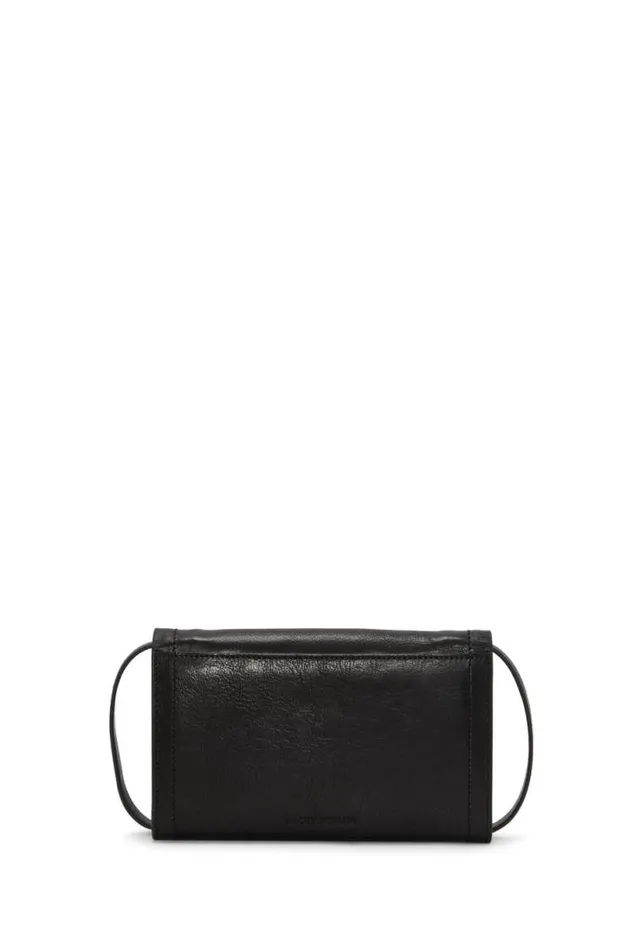 Women Lucky Brand Handbags Ruth Scalloped Crossbody Bag Black