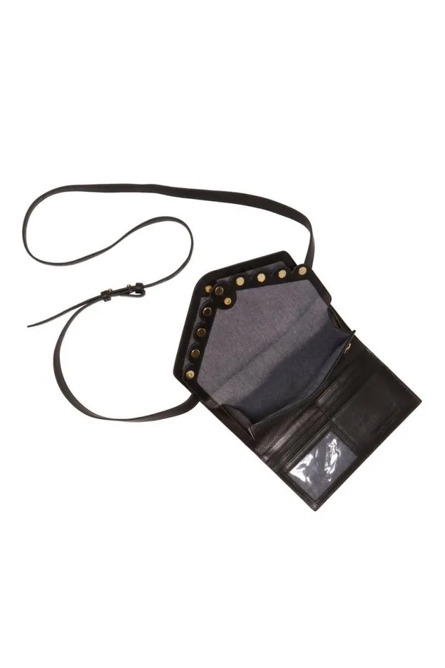 Women Lucky Brand Handbags Ruth Scalloped Crossbody Bag Black