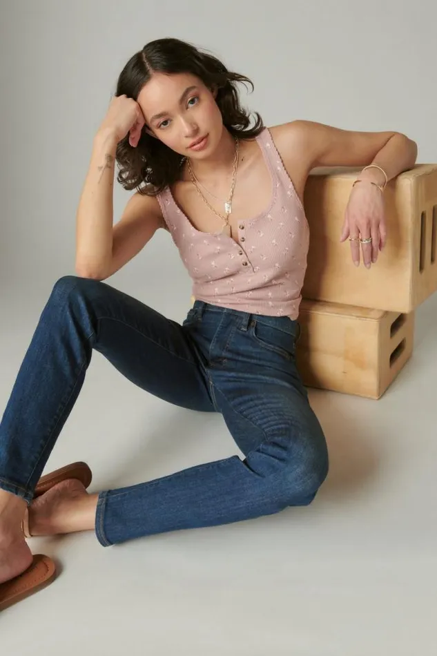 Women Lucky Brand Jeans Bridgette High Rise Skinny Inclusion Blue