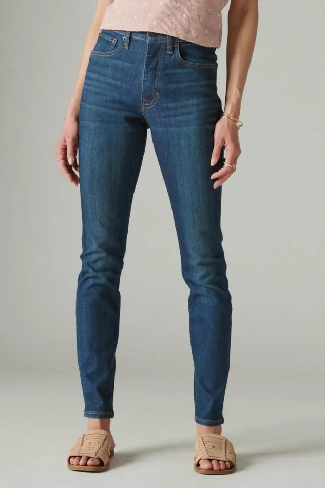 Women Lucky Brand Jeans Bridgette High Rise Skinny Inclusion Blue
