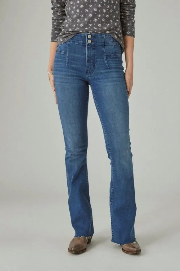 Women Lucky Brand Jeans High Rise Stevie Flare Confidence Club