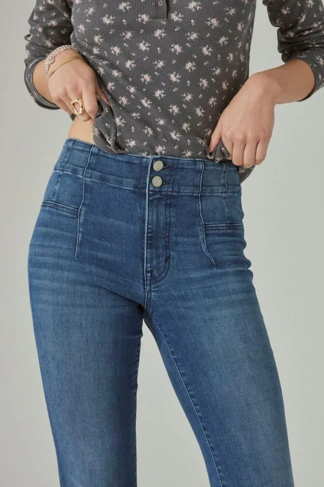 Women Lucky Brand Jeans High Rise Stevie Flare Confidence Club