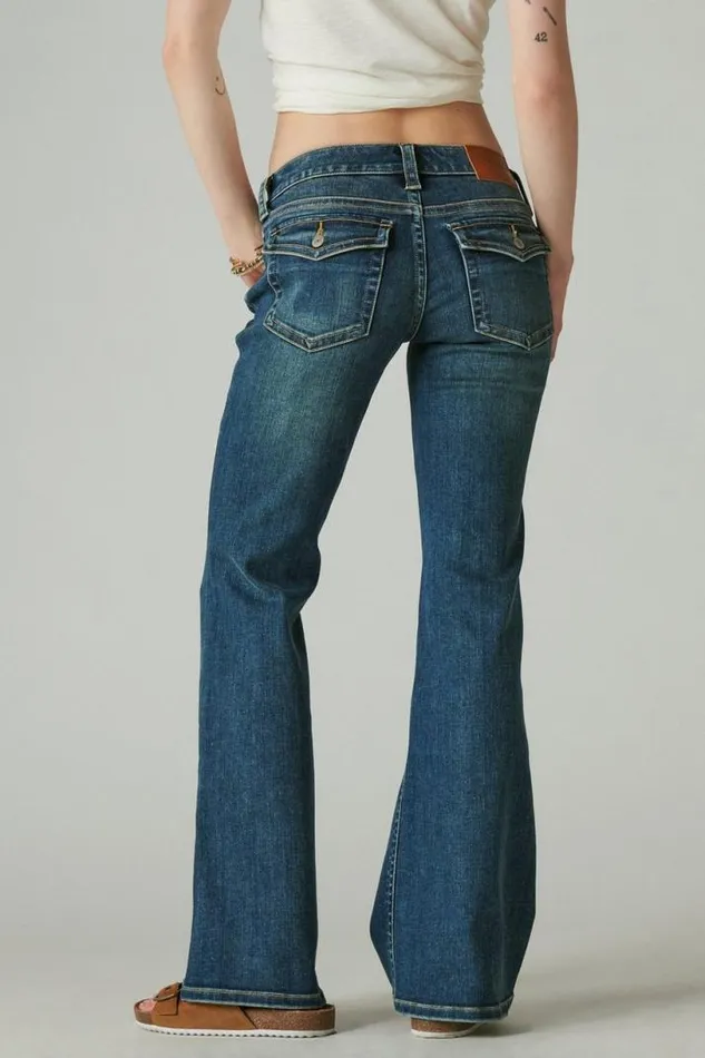Women Lucky Brand Jeans Low Rise Flare Lightyear