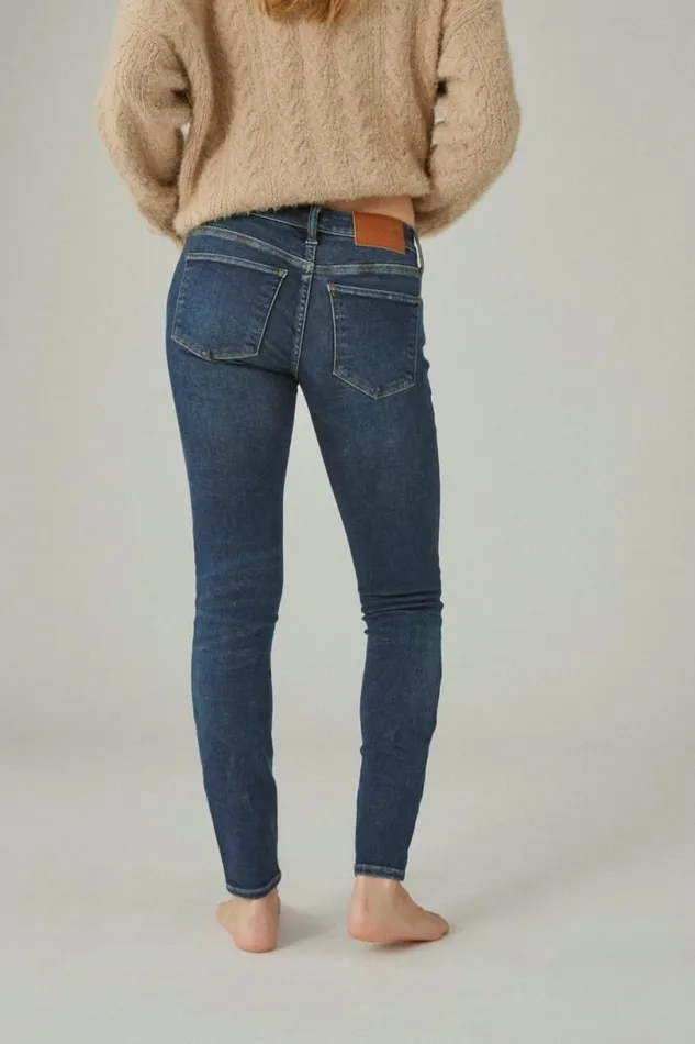 Women Lucky Brand Jeans Low Rise Lizzie Skinny Deep Sea