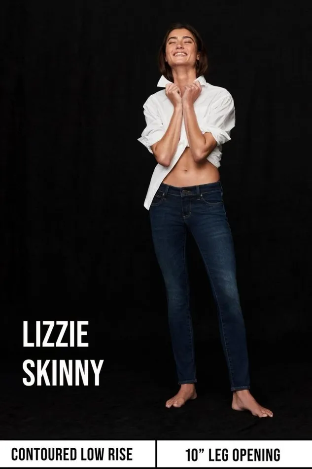 Women Lucky Brand Jeans Low Rise Lizzie Skinny Deep Sea