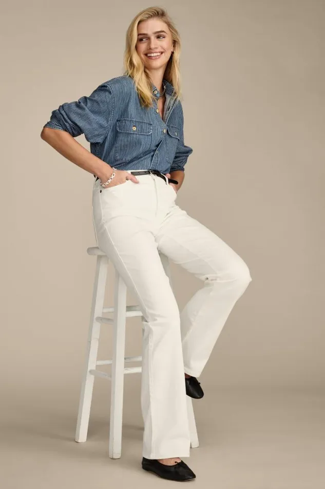 Women Lucky Brand Jeans Uni Boot Bright White