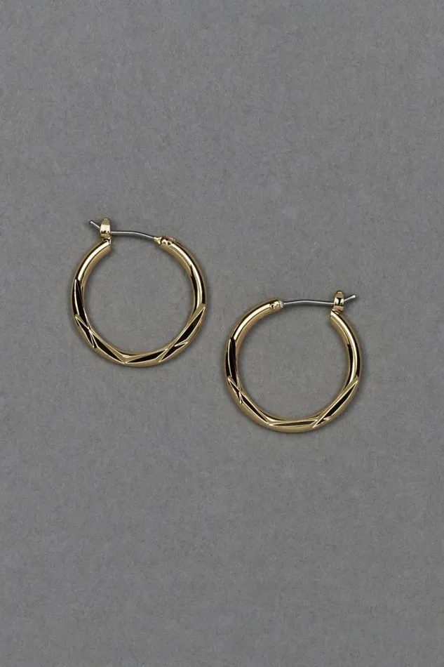 Women Lucky Brand Jewelry Small Twist Hoop Gold