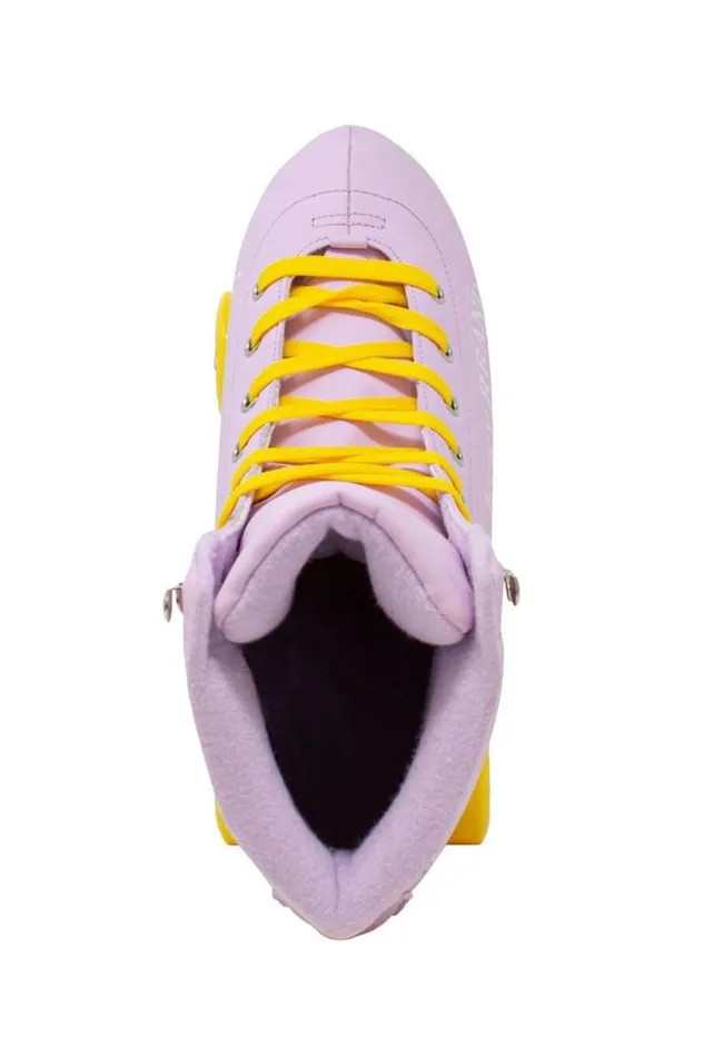 Women Lucky Brand Roller Skates Retro Stripes Quad Roller Skate Lilac