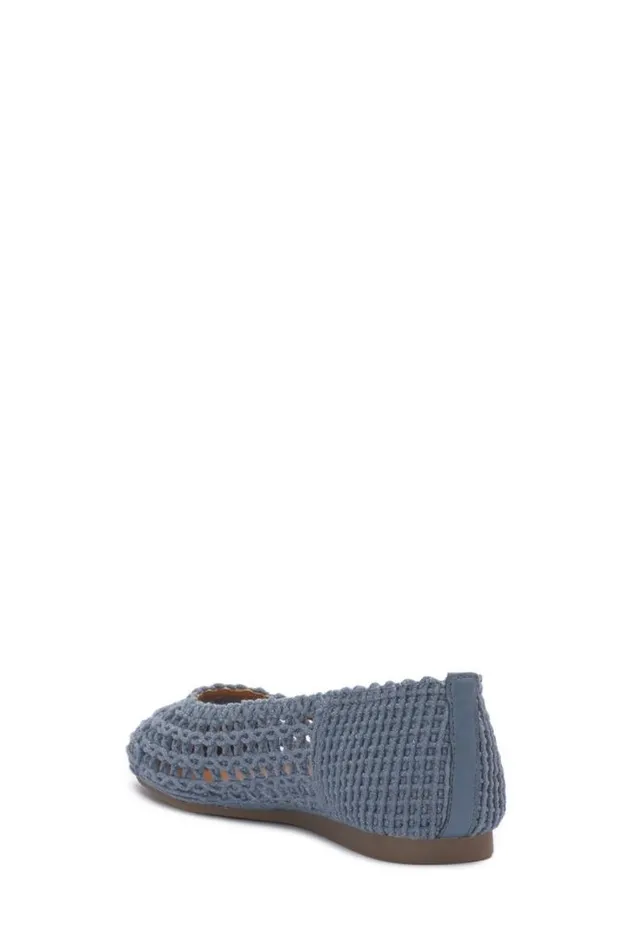 Women Lucky Brand Shoes Avelly Macrame Flat Open Blueturquoise
