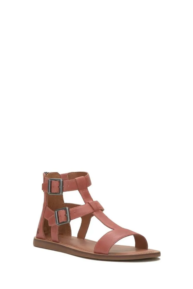 Women Lucky Brand Shoes Brelin Buckle Sandal Menium Light Red