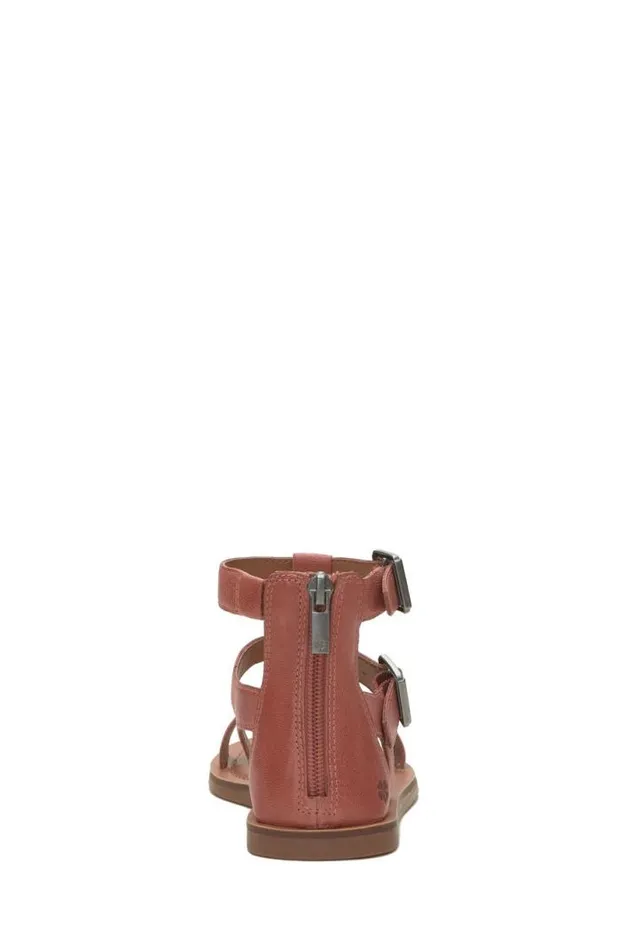 Women Lucky Brand Shoes Brelin Buckle Sandal Menium Light Red