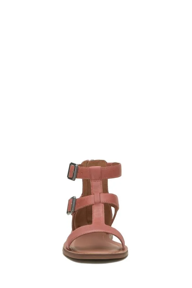 Women Lucky Brand Shoes Brelin Buckle Sandal Menium Light Red
