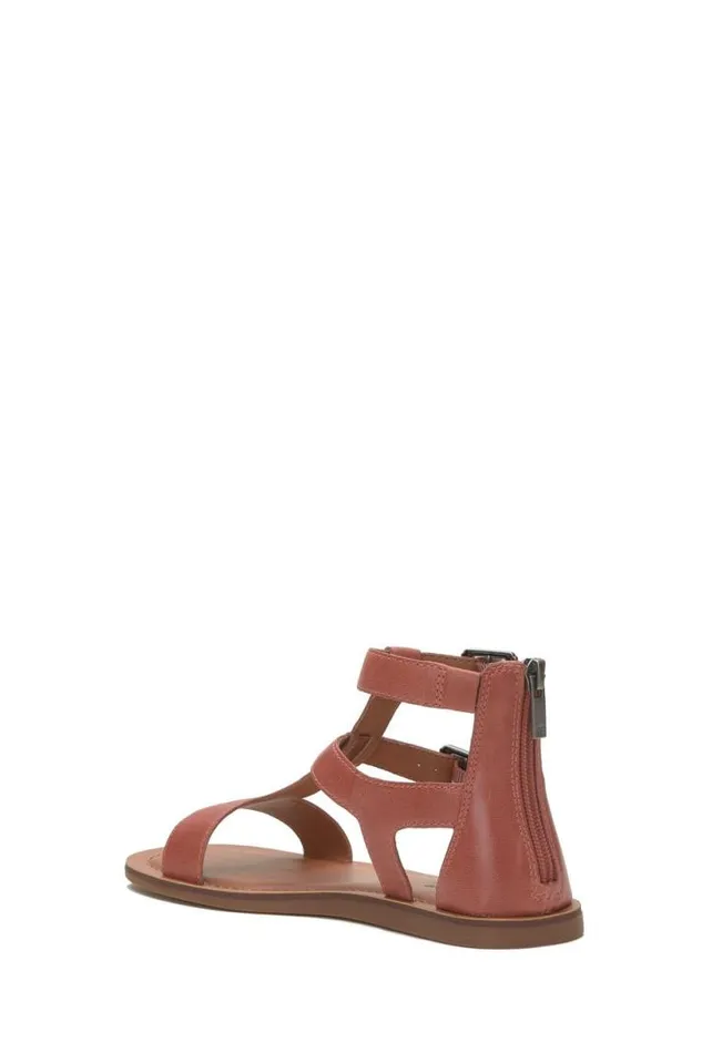Women Lucky Brand Shoes Brelin Buckle Sandal Menium Light Red
