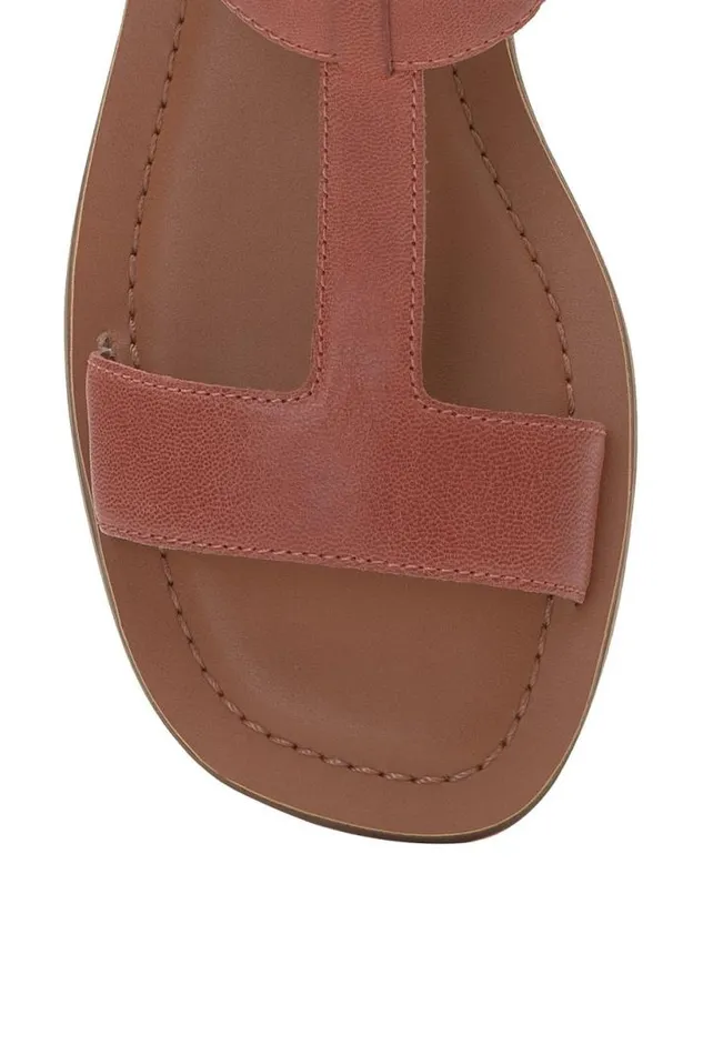Women Lucky Brand Shoes Brelin Buckle Sandal Menium Light Red