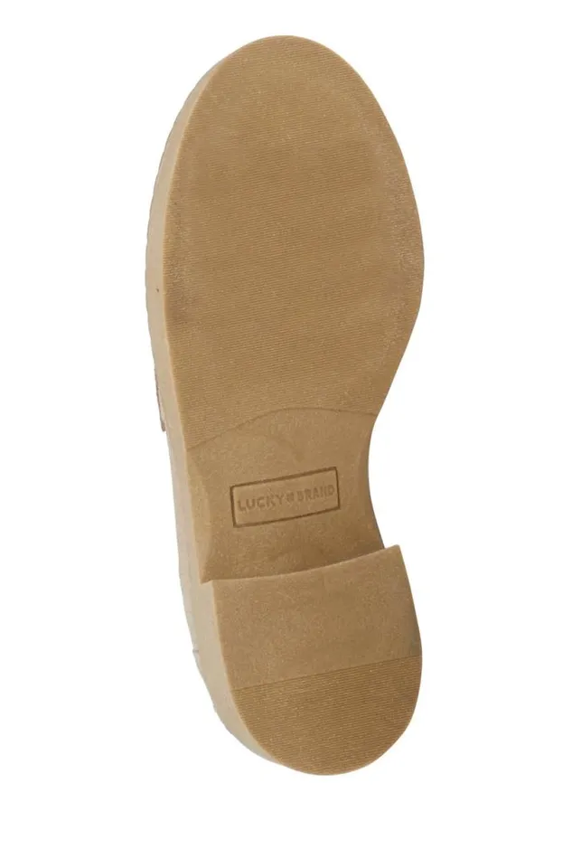 Women Lucky Brand Shoes Larissah Suede Loafer Light Beige