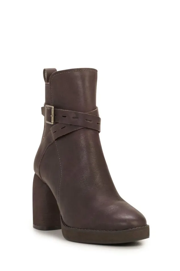 Women Lucky Brand Shoes Natesa Highheel Bootie Open Brownrust