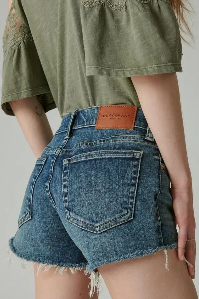 Women Lucky Brand Shorts Low Rise Short Firewood