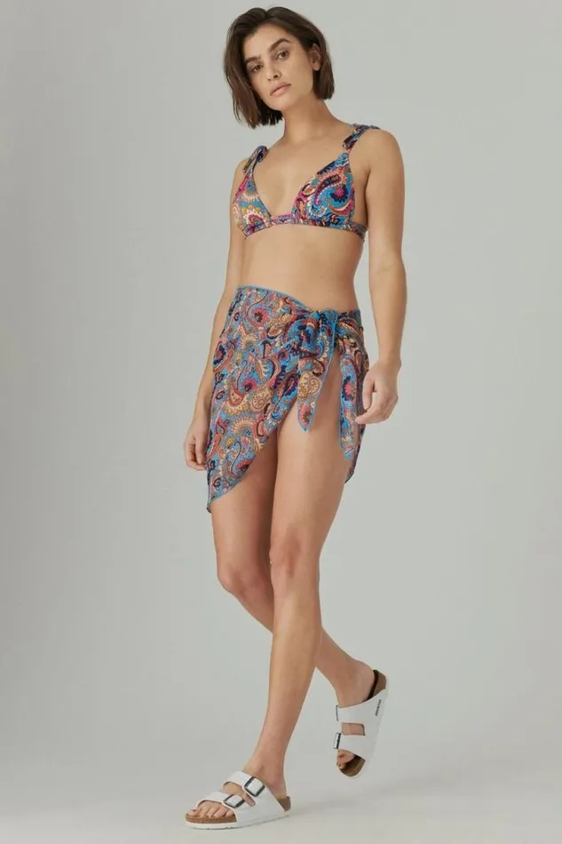 Women Lucky Brand Swim Paisley Sarong Multi