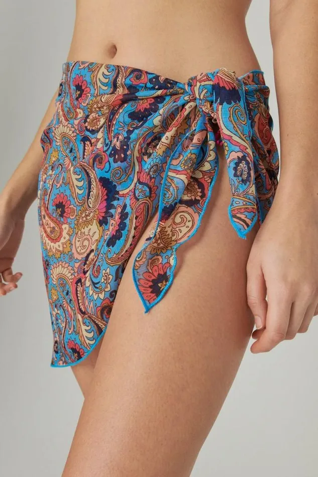 Women Lucky Brand Swim Paisley Sarong Multi Women Lucky Brand Swim Paisley Sarong Multi
