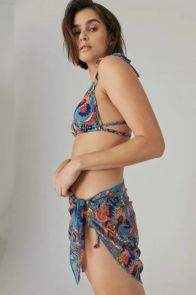Women Lucky Brand Swim Paisley Sarong Multi Women Lucky Brand Swim Paisley Sarong Multi
