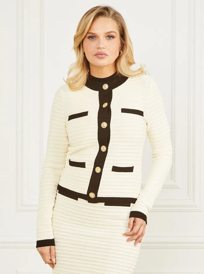 Women Marciano GUESS Marciano Sandy Black Alba Embossed Cardigan