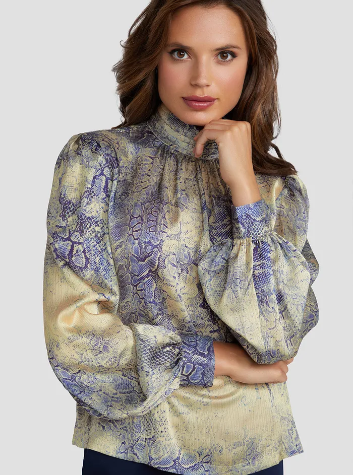 Women Marciano GUESS Marciano Spring Snakeskin Print Shirt Women Marciano GUESS Marciano Spring Snakeskin Print Shirt