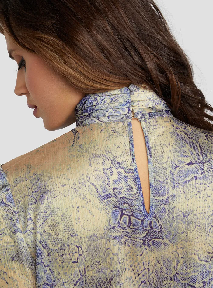 Women Marciano GUESS Marciano Spring Snakeskin Print Shirt Women Marciano GUESS Marciano Spring Snakeskin Print Shirt