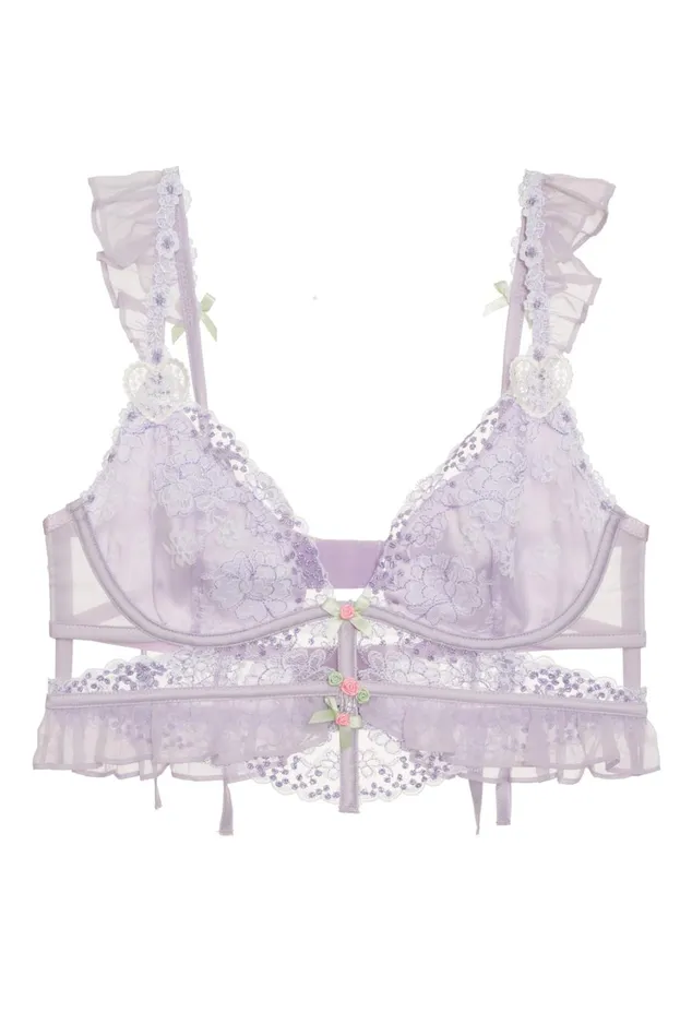 Women Margaux Bustier Purple For Love and Lemons Lingerie Women Margaux Bustier Purple For Love and Lemons Lingerie