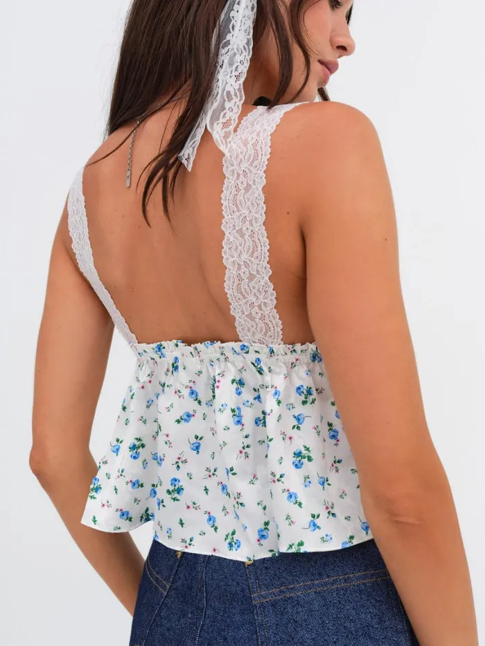 Women Mary Rose Top Blue For Love and Lemons Tops Women Mary Rose Top Blue For Love and Lemons Tops