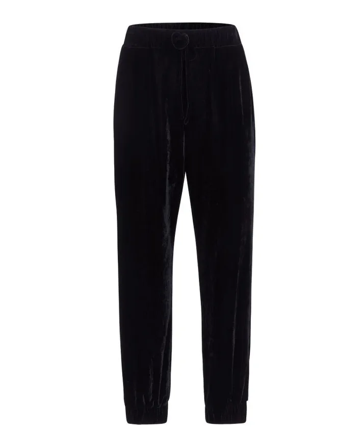 Women Matching Sets PatBO Luxe Velvet Jogger FINAL SALE Black