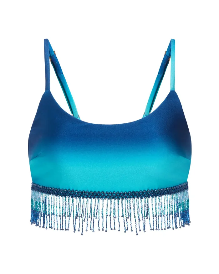 Women Matching Sets PatBO OMBRE BEADED CROPPED TOP FINAL SALE High Tide