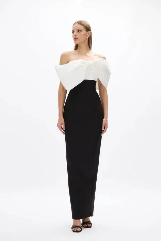Women Maxi Dresses Rachel Gilbert Kace Gown In BlackIvory