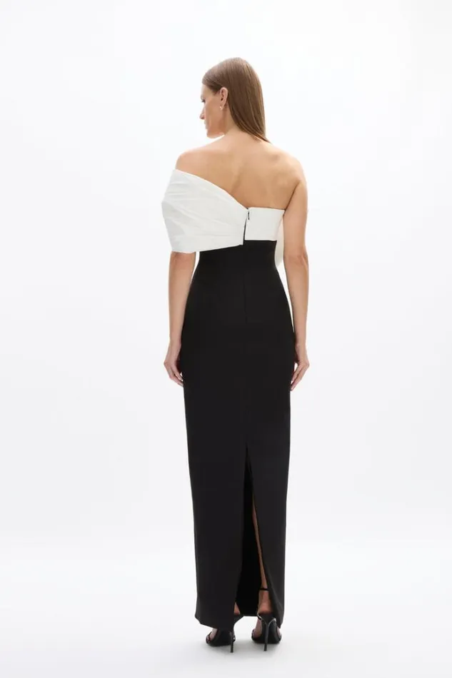 Women Maxi Dresses Rachel Gilbert Kace Gown In BlackIvory Women Maxi Dresses Rachel Gilbert Kace Gown In BlackIvory