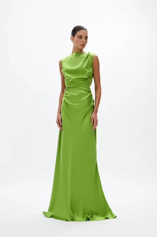Women Maxi Dresses Rachel Gilbert Mabel Gown Greenery