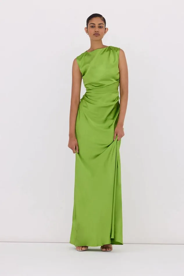 Women Maxi Dresses Rachel Gilbert Mabel Gown Greenery Women Maxi Dresses Rachel Gilbert Mabel Gown Greenery
