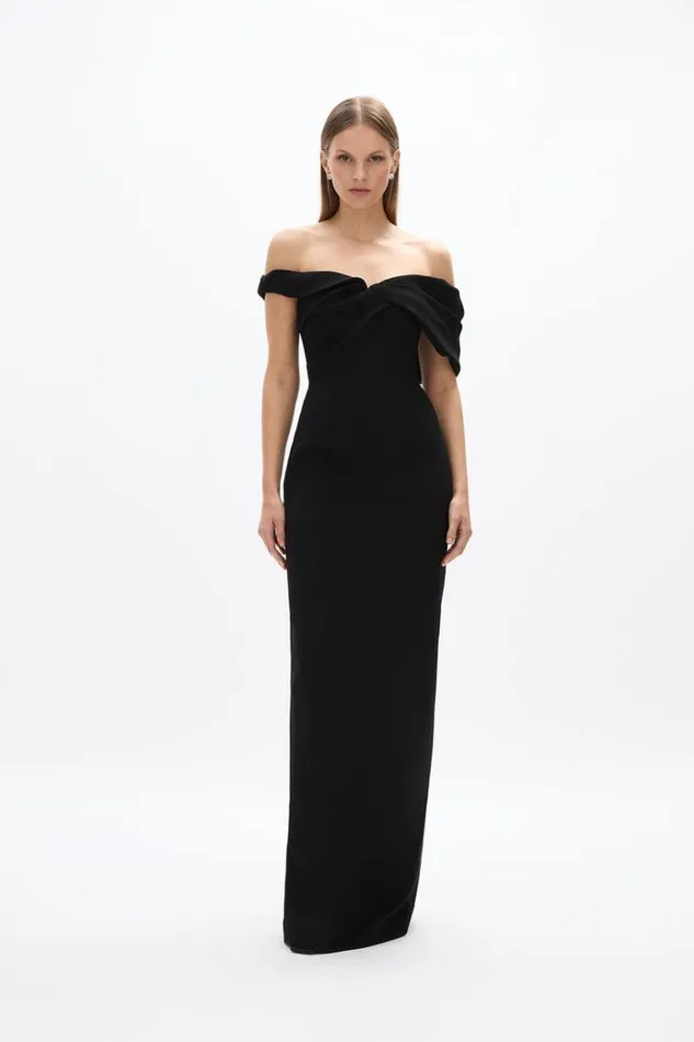 Women Maxi Dresses Rachel Gilbert Mattie Gown Black