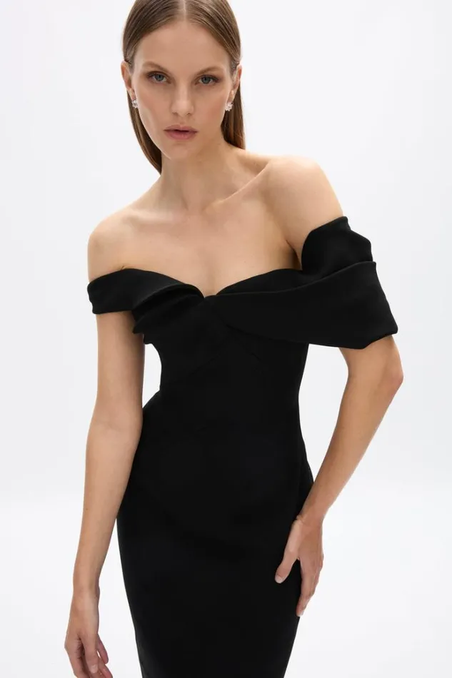 Women Maxi Dresses Rachel Gilbert Mattie Gown Black Women Maxi Dresses Rachel Gilbert Mattie Gown Black