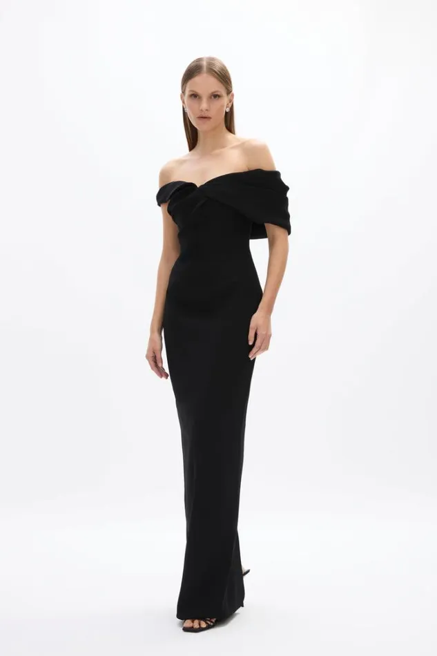 Women Maxi Dresses Rachel Gilbert Mattie Gown Black Women Maxi Dresses Rachel Gilbert Mattie Gown Black